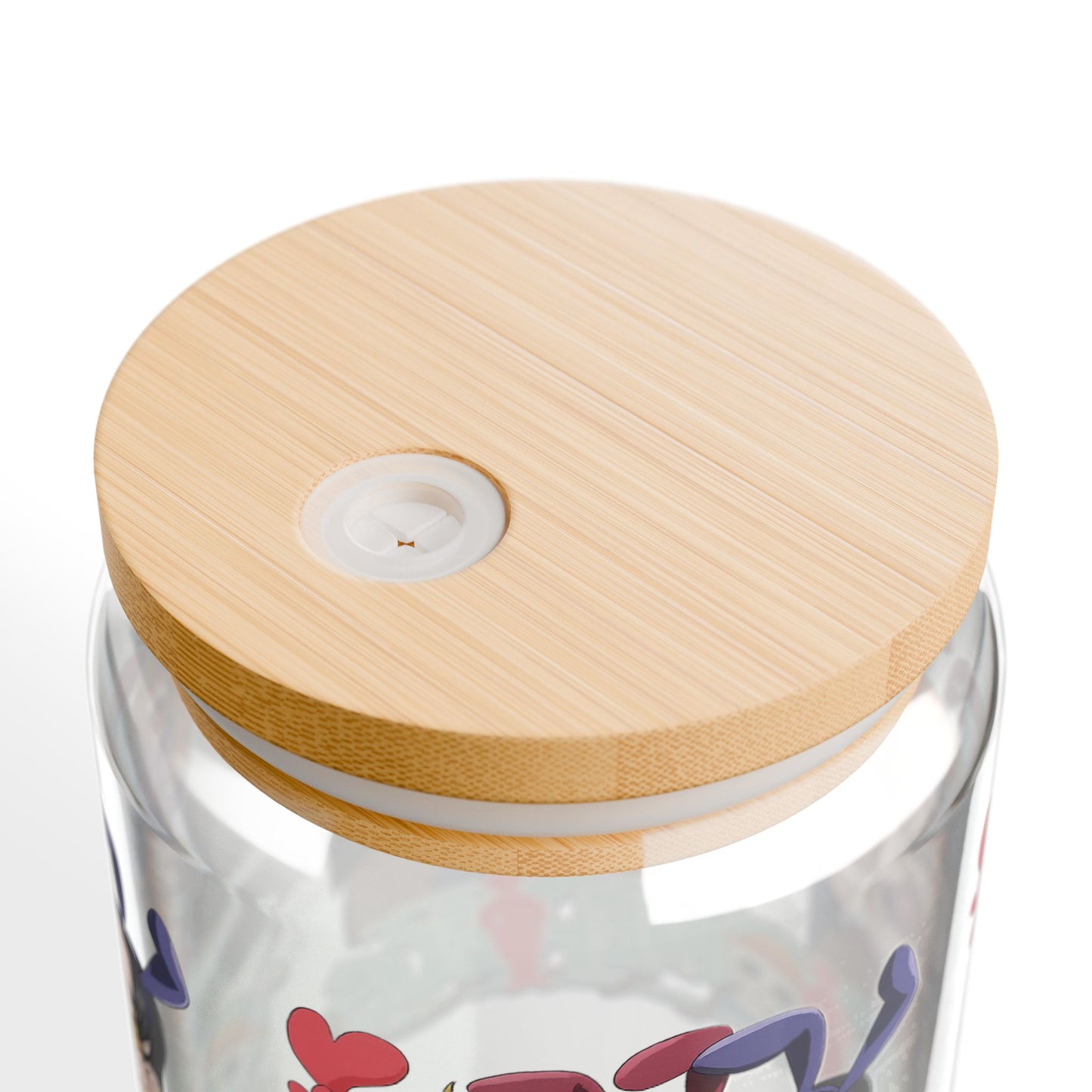 Cute Cartoon Sipper Glass, 16oz, Fun Drinkware for Parties, Unique Gifts, Home Decor, Anime-Inspired, Summer Refreshments