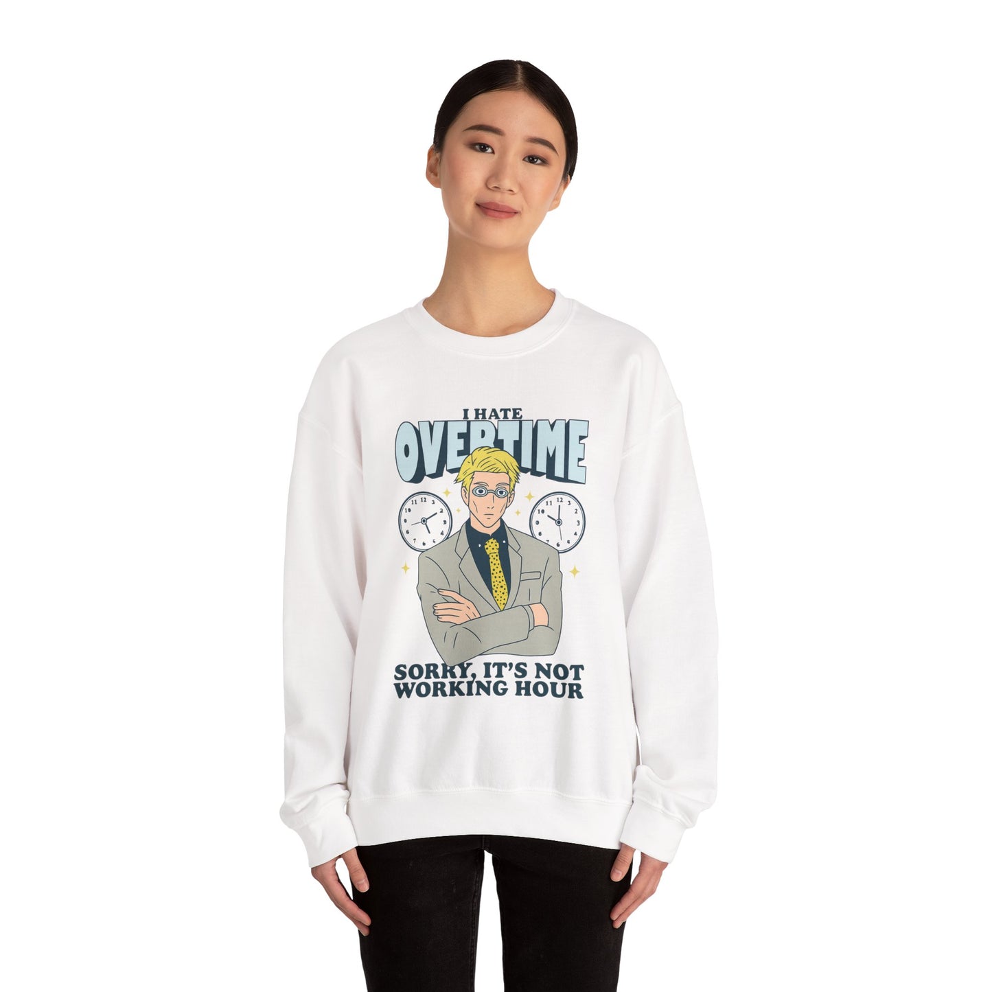 I Hate Overtime Sweatshirt – Motivational Crewneck | teemene
