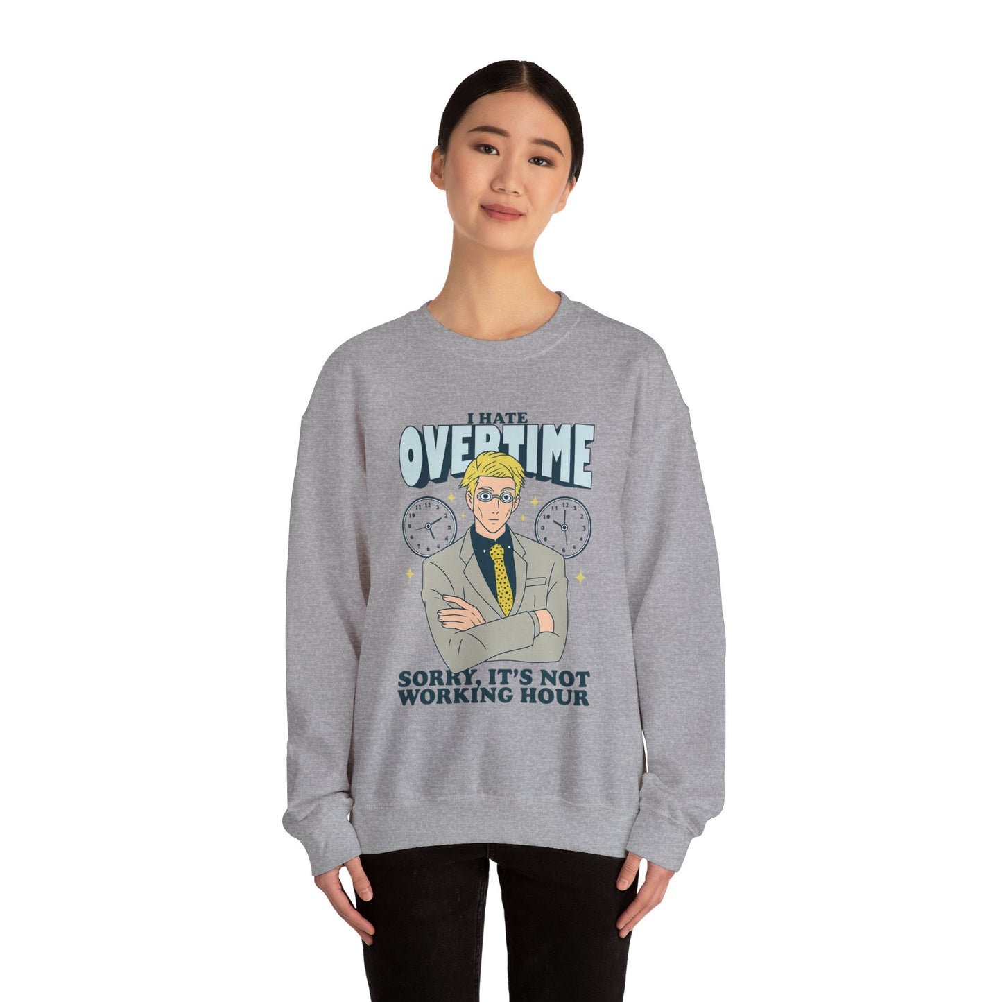 I Hate Overtime Sweatshirt – Motivational Crewneck | teemene
