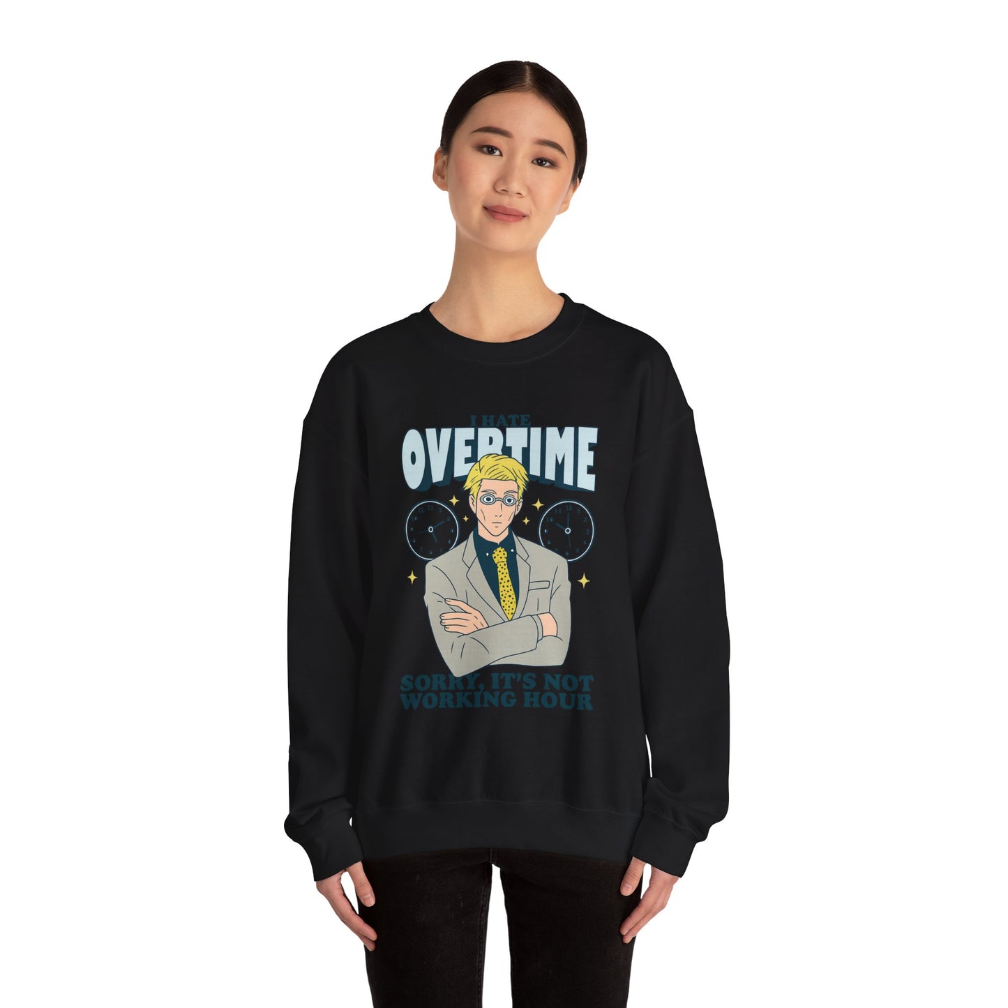 I Hate Overtime Sweatshirt – Motivational Crewneck | teemene