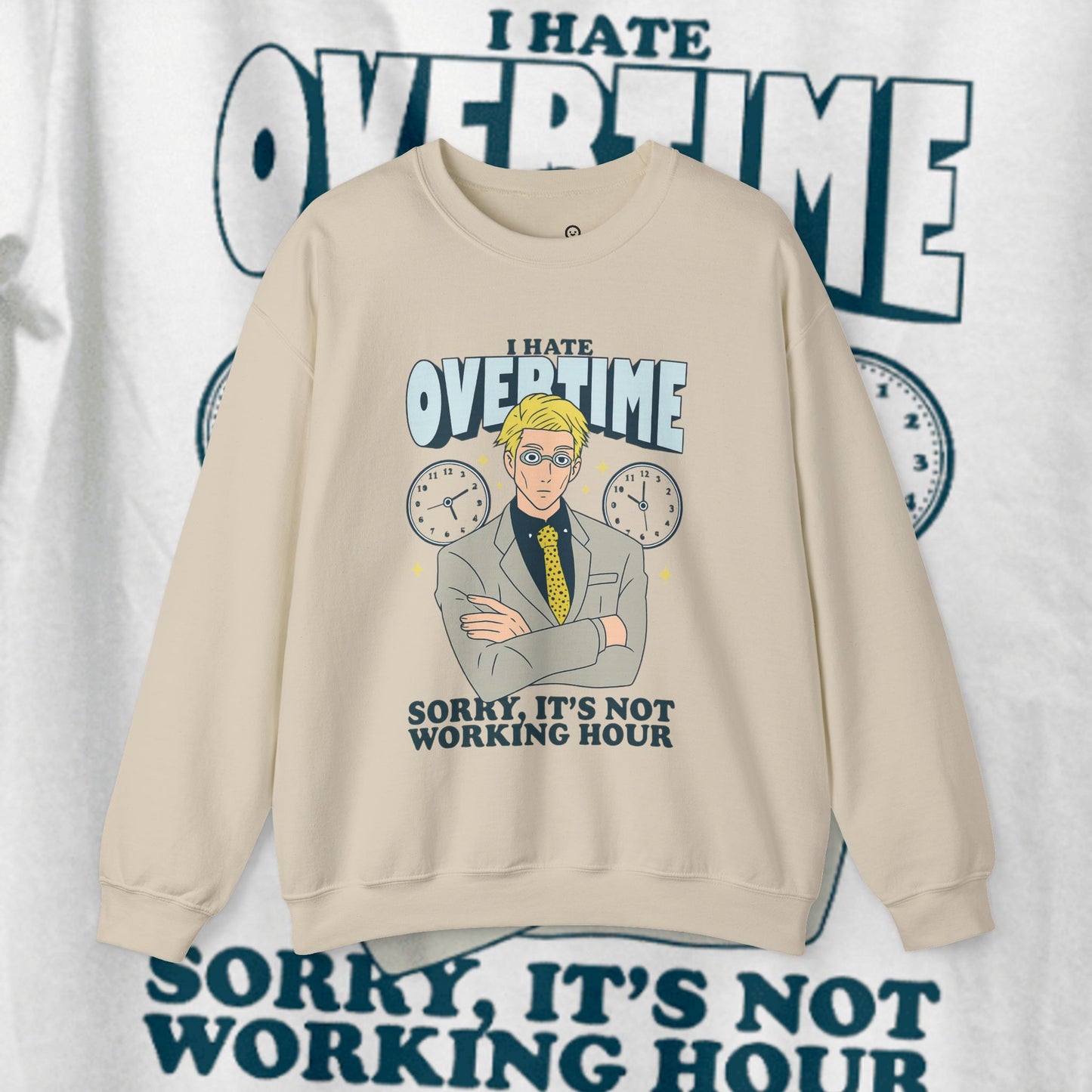 I Hate Overtime Sweatshirt – Motivational Crewneck | teemene