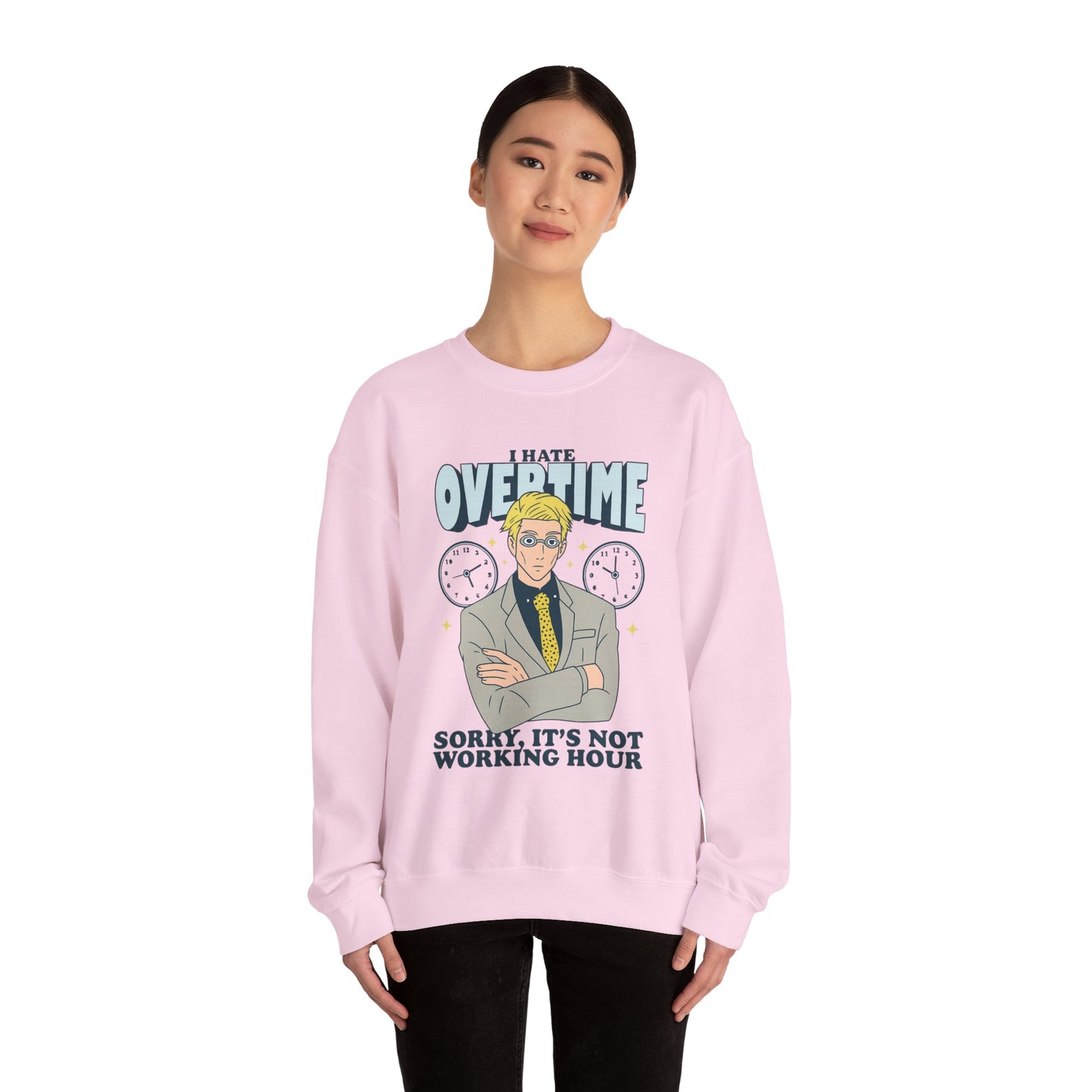 I Hate Overtime Sweatshirt – Motivational Crewneck | teemene