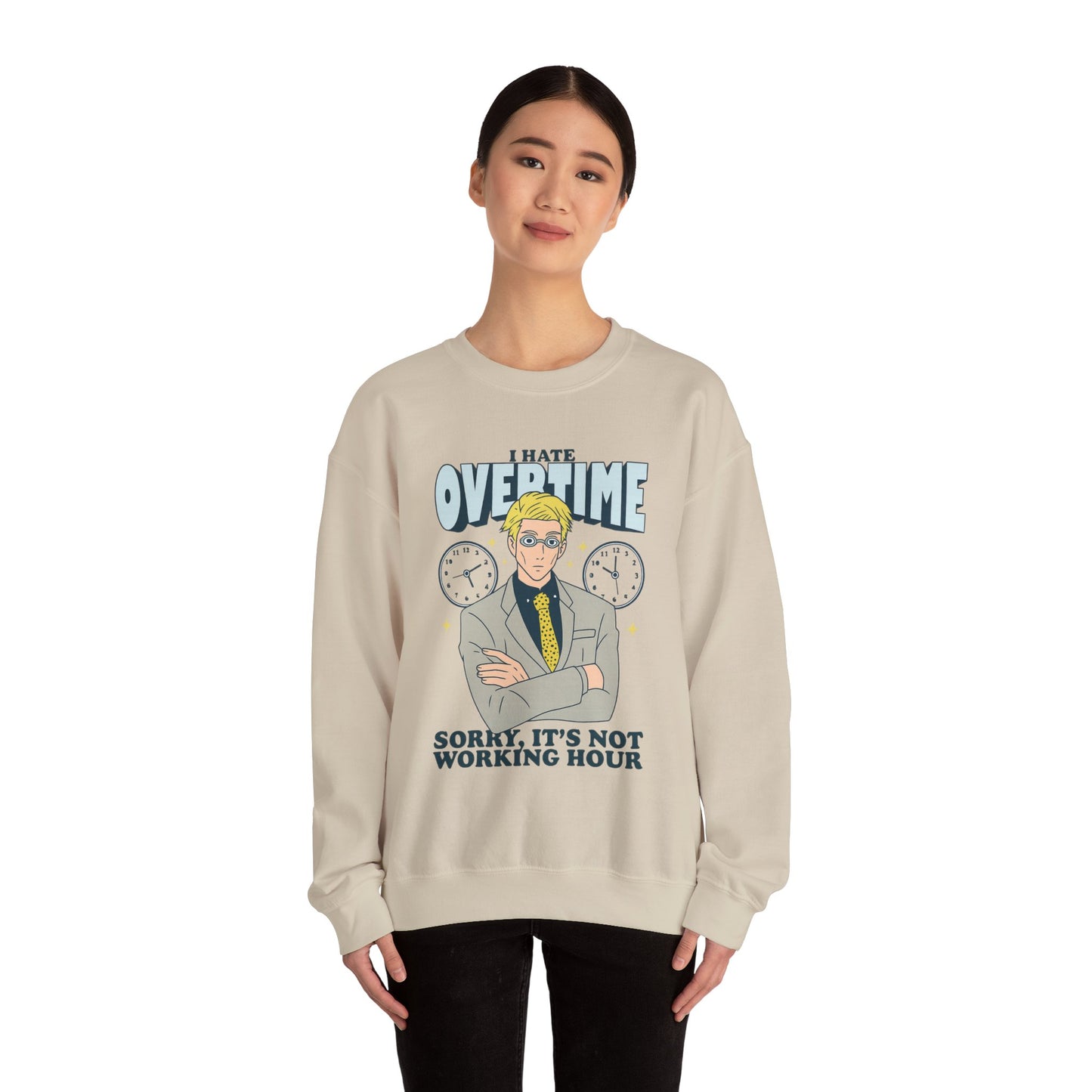 I Hate Overtime Sweatshirt – Motivational Crewneck | teemene
