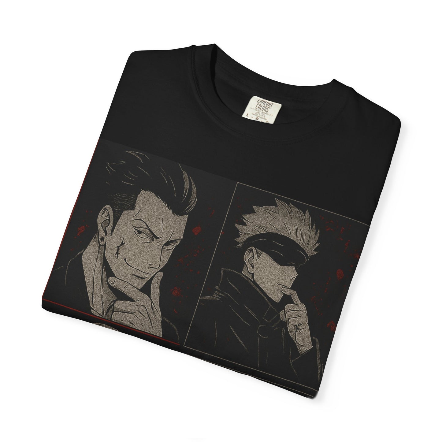 Anime-Inspired Garment-Dyed T-Shirt – Casual Graphic Tee | teemene