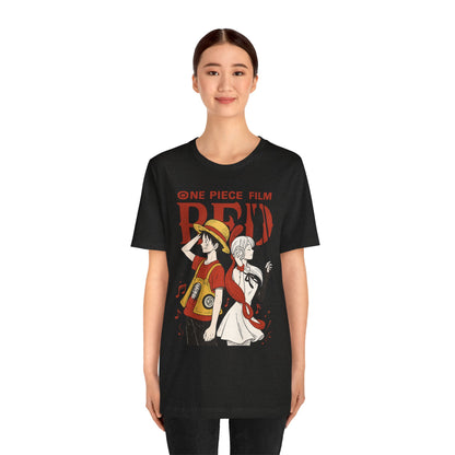 One Piece Film Red Jersey Tee – Unisex Anime T-Shirt | teemene